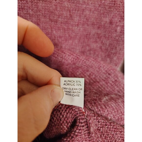 The Alpaca Connection Small Hooded Sweater, Light Purple Kangaroo Pocket - Picture 4 of 5